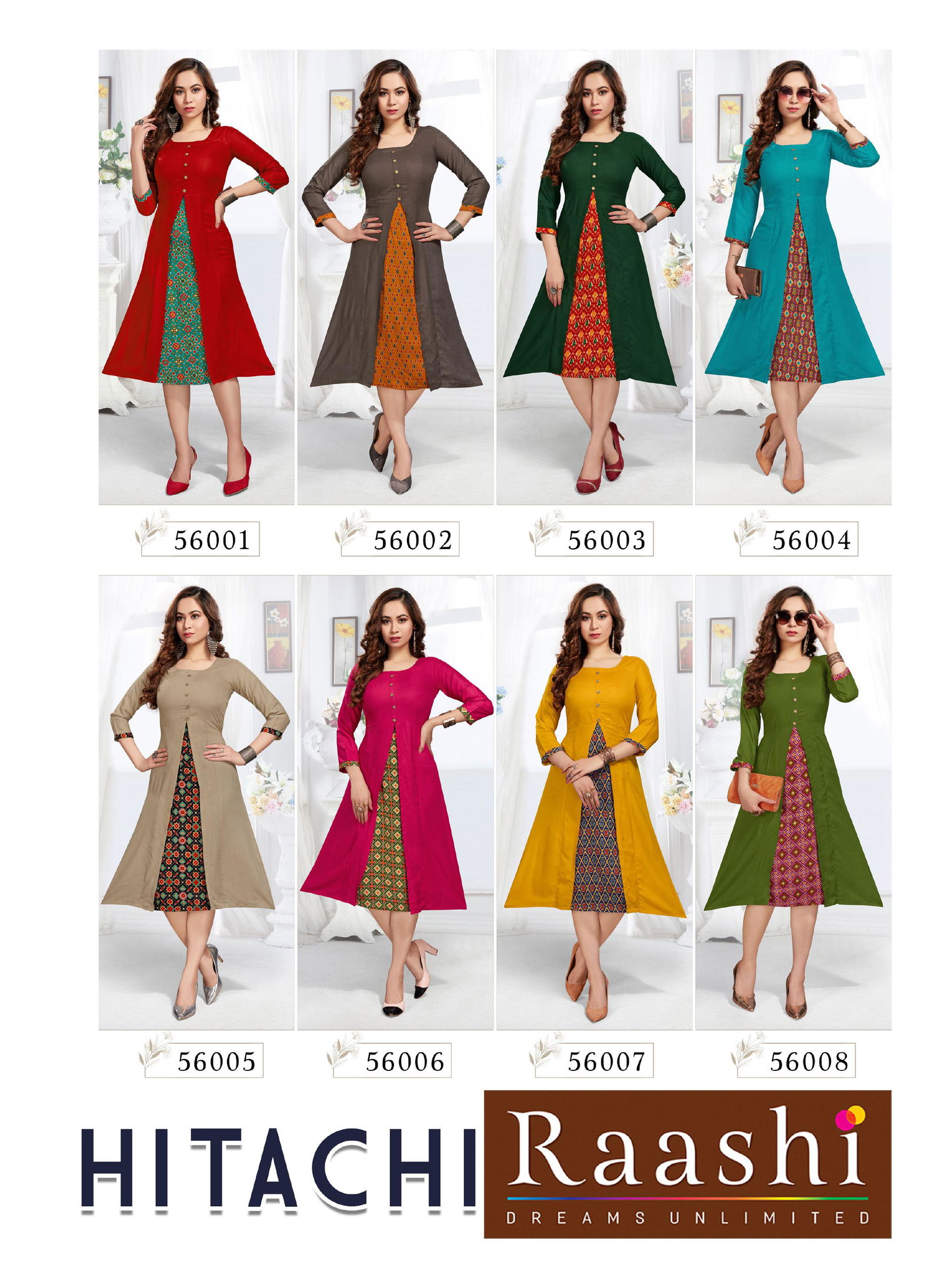 Raashi Hitachi Regular Wear Rayon Printed Anarkali Kurti Collection